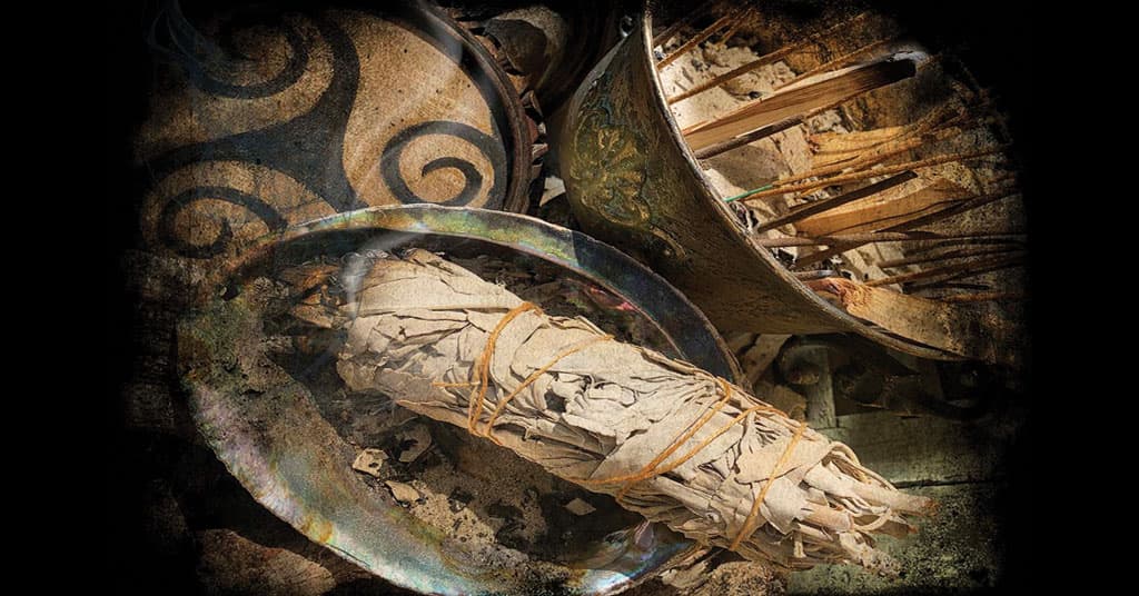 Fagot de sauge en action