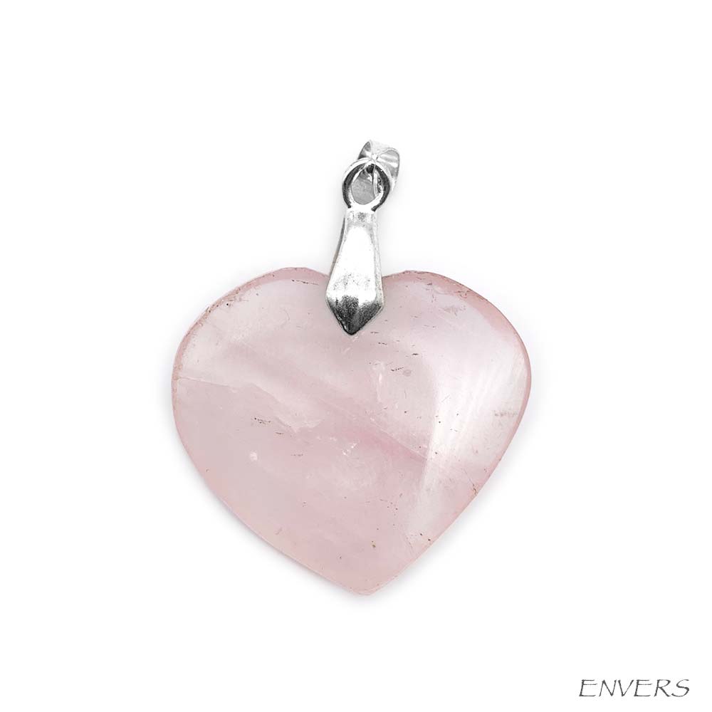 Pendentif Coeur en Quartz Rose