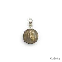 Pendentif en Quartz Rutile cerclé en Argent Massif 925/1000