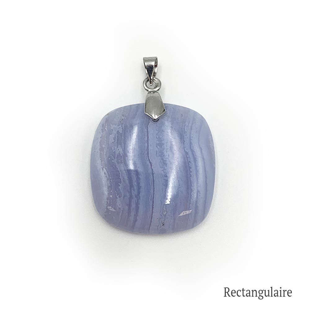 Pendentif Calcédoine Bleue