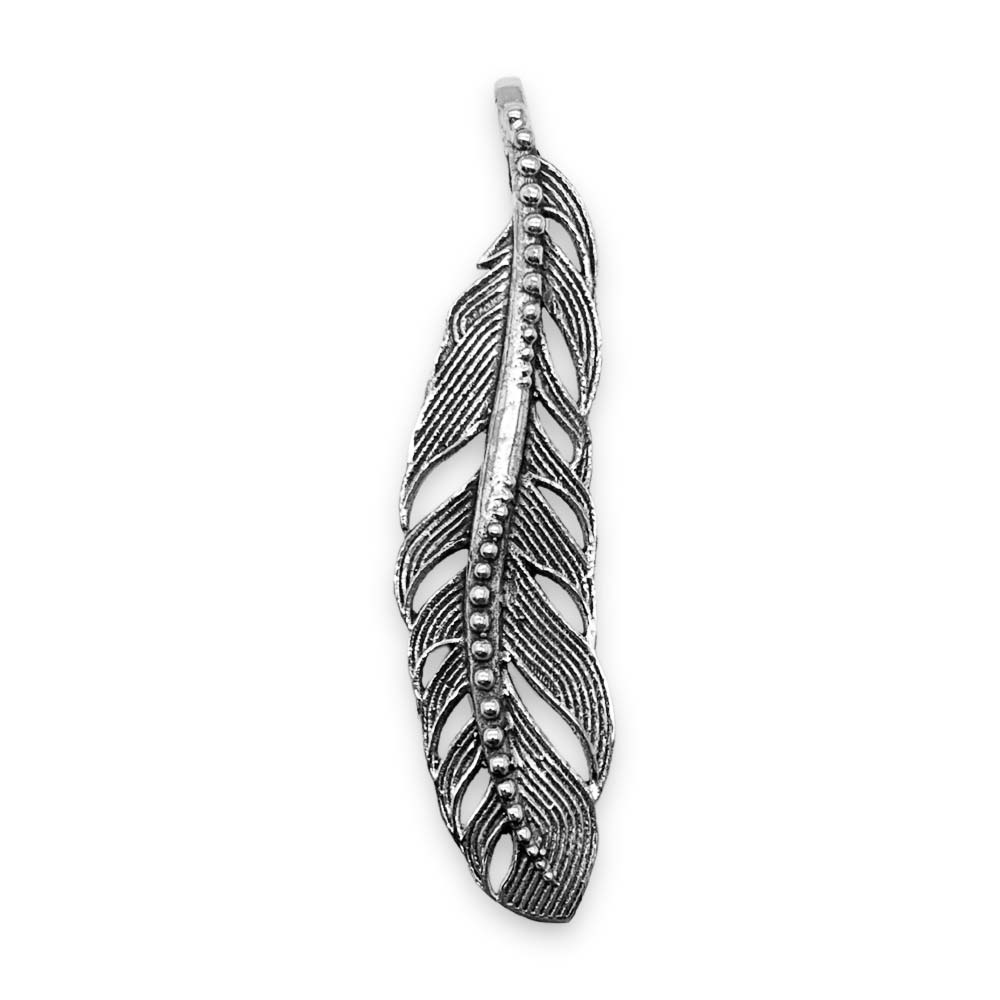 Pendentif Plume en Argent