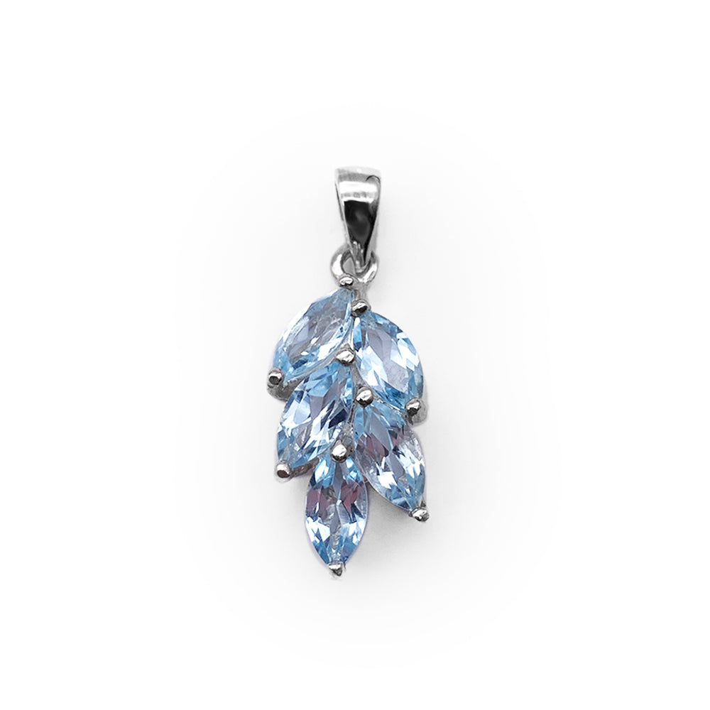 Pendentif en Argent Rhodié et Pierre Naturelle - Modèle Célestina