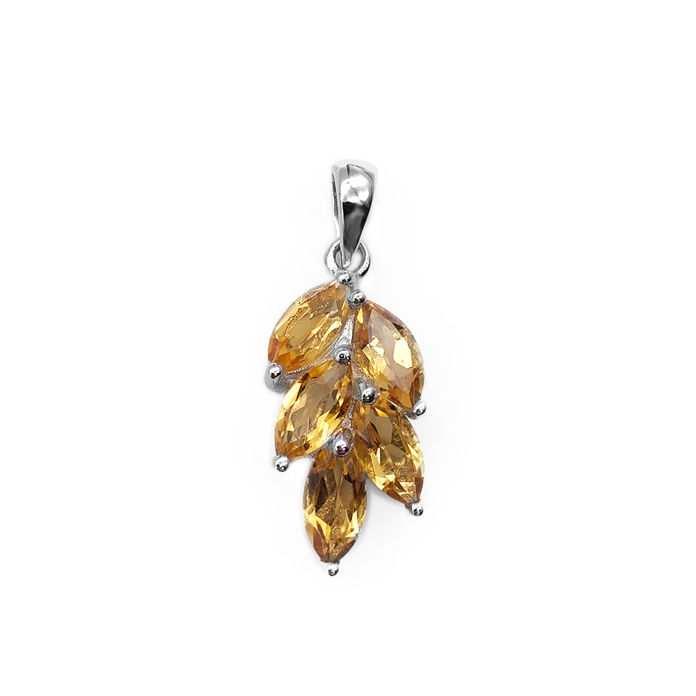 Pendentif en Argent Rhodié et Pierre Naturelle - Modèle Célestina