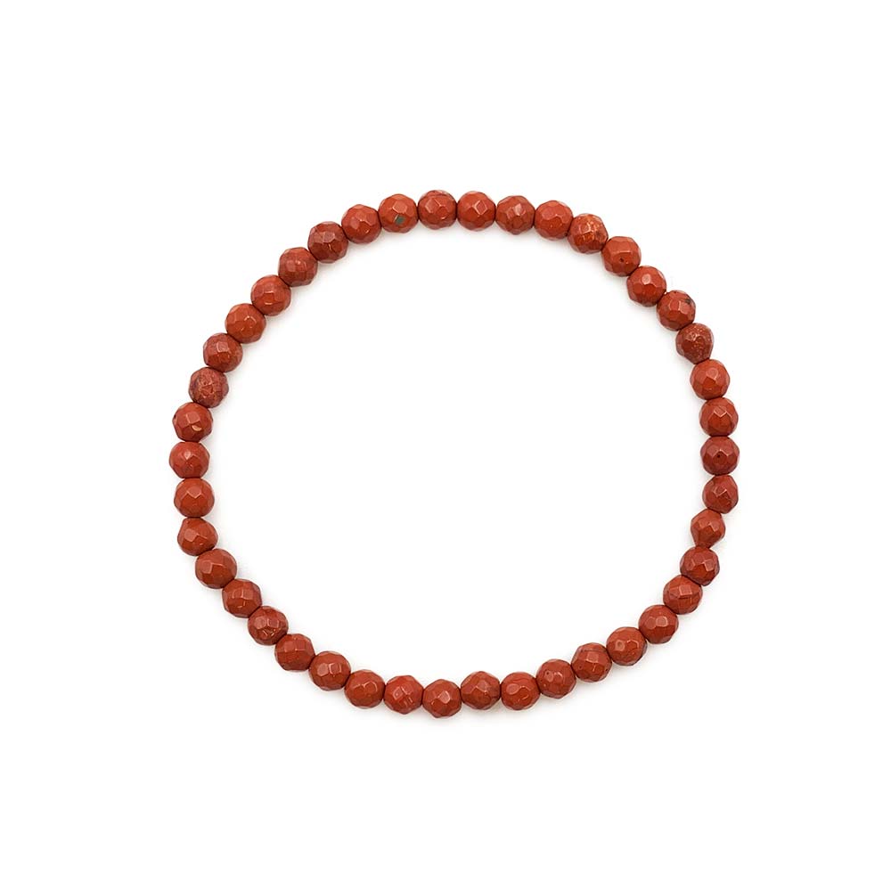 Bracelet Jaspe Rouge Facetté