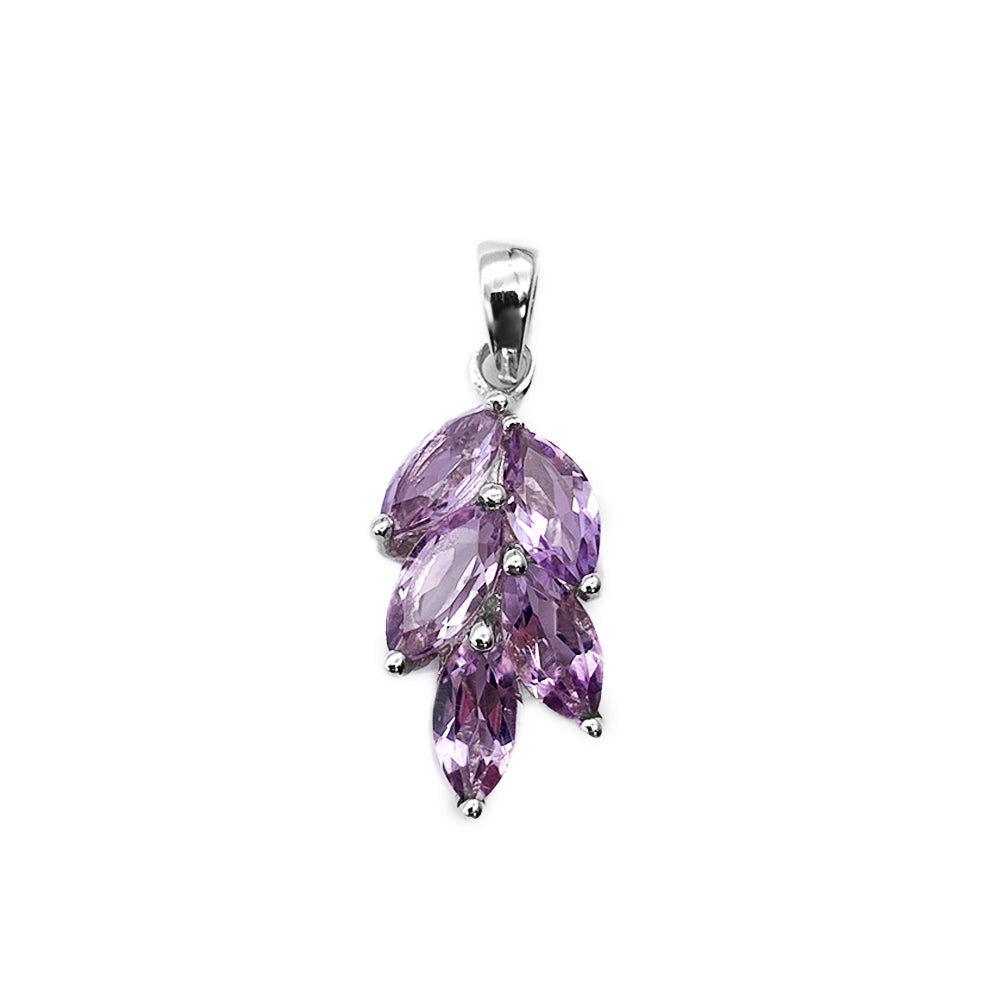 Pendentif en Argent Rhodié et Pierre Naturelle - Modèle Célestina
