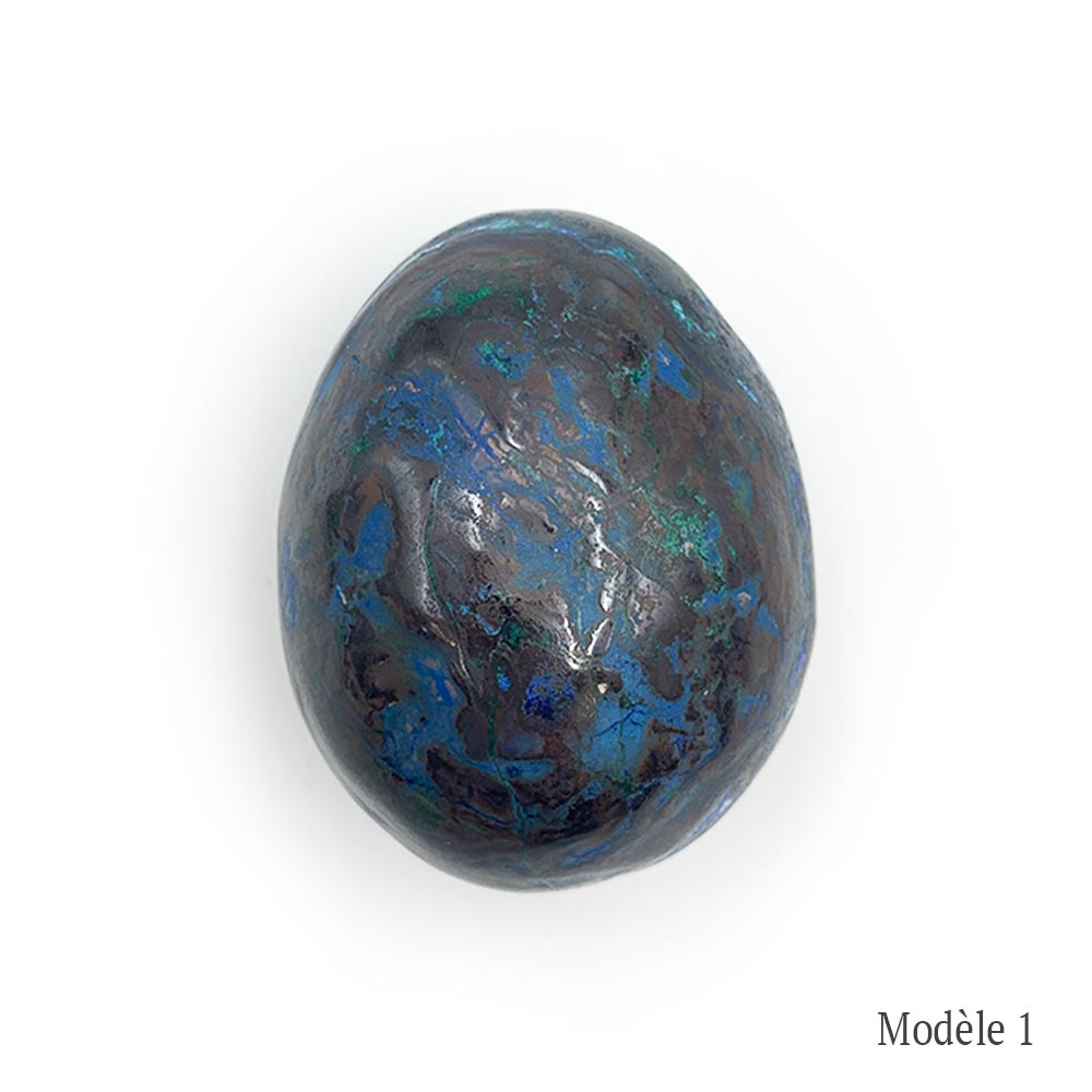 Œuf en Azurite-Malachite