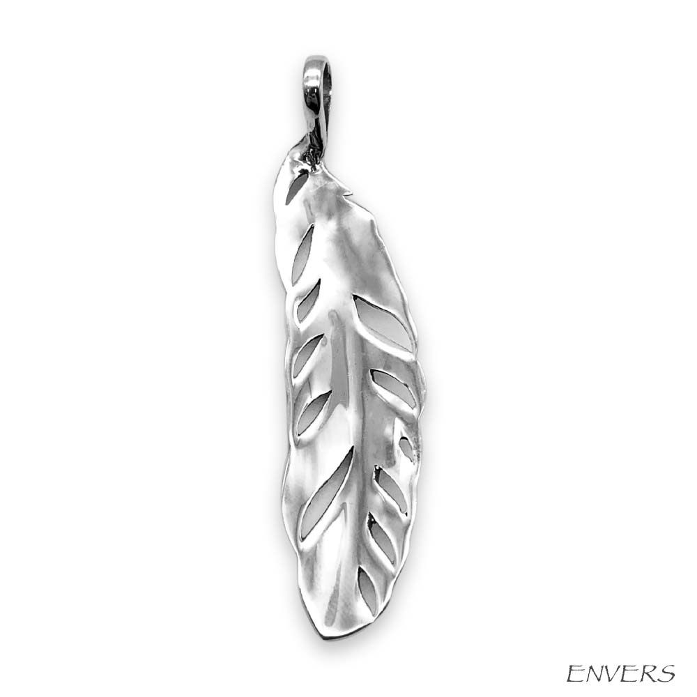 Pendentif Plume en Argent