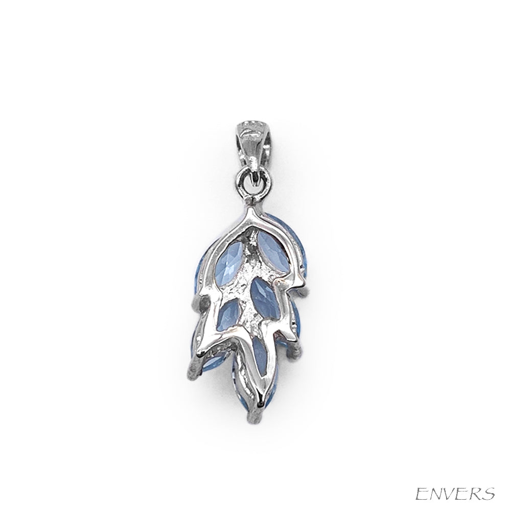 Pendentif en Argent Rhodié et Pierre Naturelle - Modèle Célestina