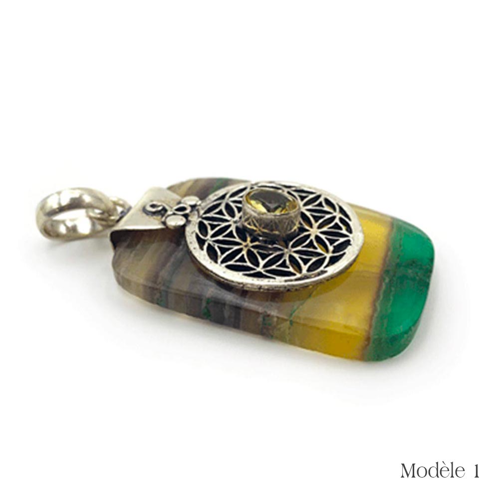 Pendentifs fluorite – Clarté mentale et concentration