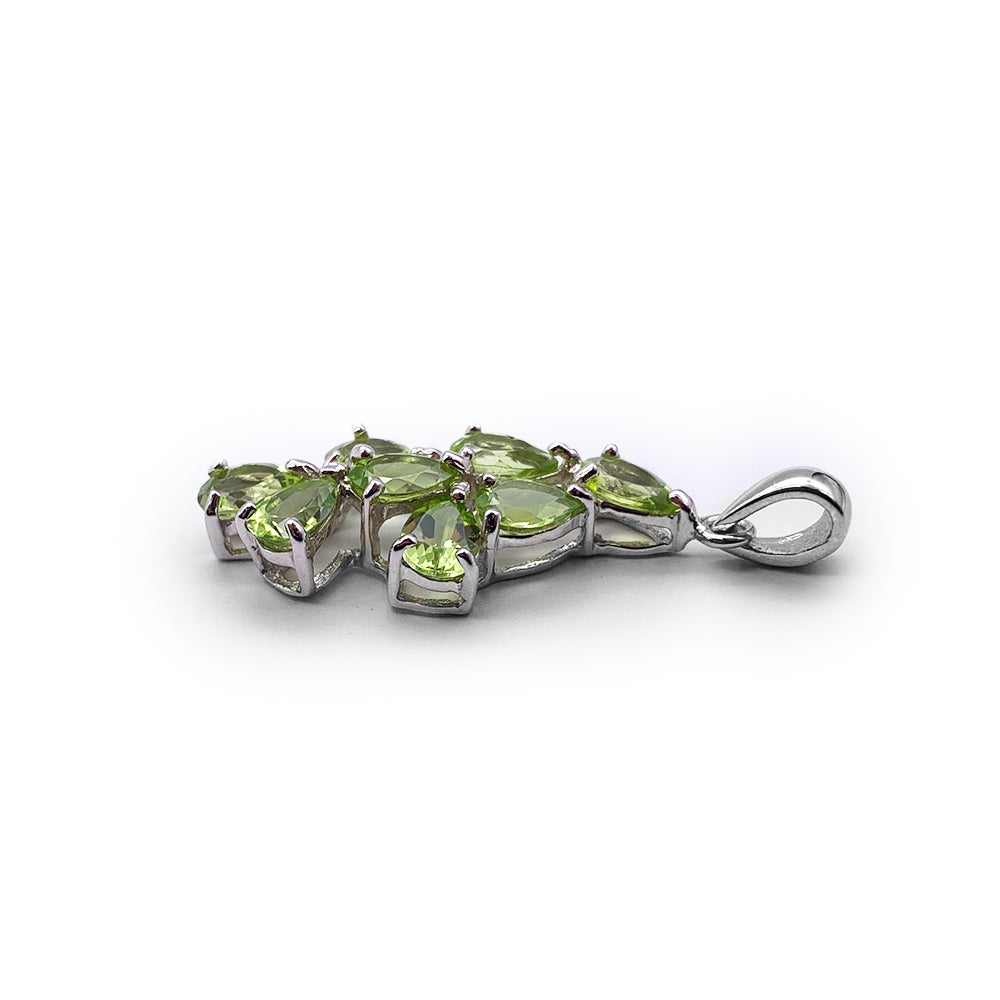 Pendentif en Argent Rhodié et Pierre Naturelle - Modèle Célestia