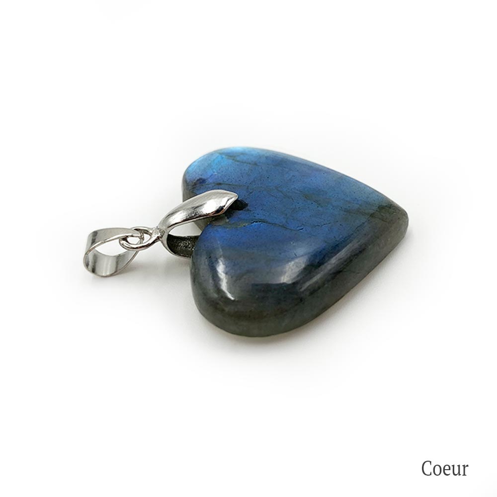 Pendentif Coeur en labradorite