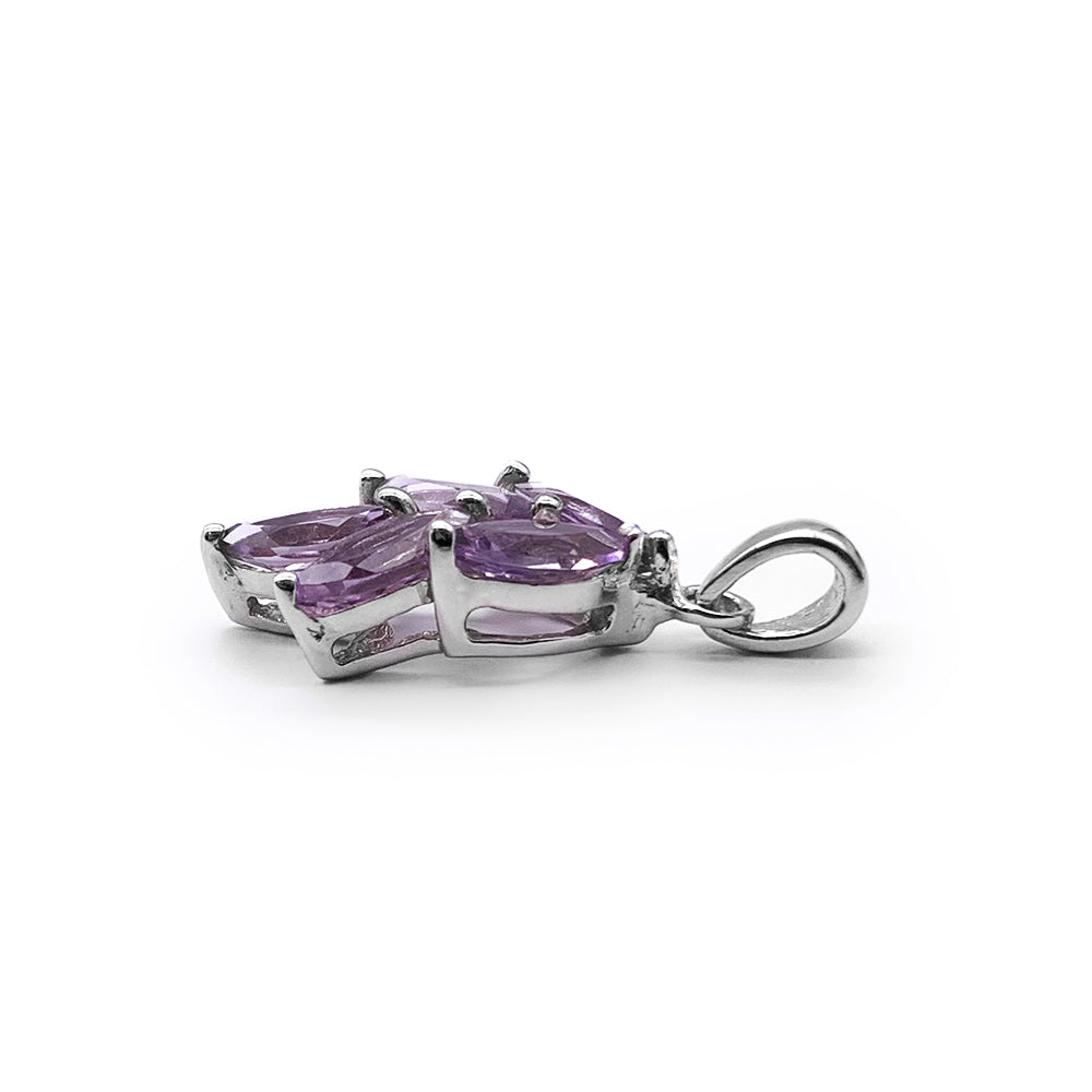 Pendentif en Argent Rhodié et Pierre Naturelle - Modèle Célestina