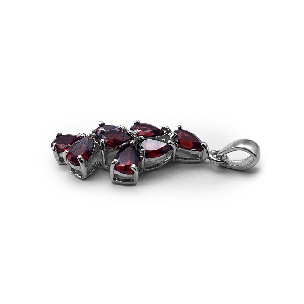 Pendentif en Argent Rhodié et Pierre Naturelle - Modèle Célestia