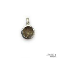 Pendentif en Quartz Rutile cerclé en Argent Massif 925/1000