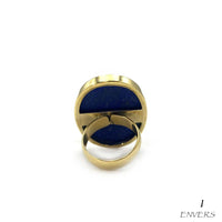 Bague Laiton Réglable en Lapis Lazuli