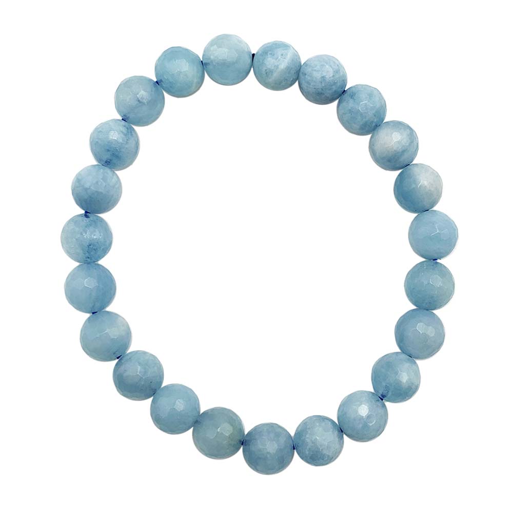 Bracelet Aigue Marine Facettée