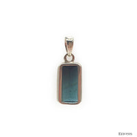 Pendentif en Tourmaline Bleue - Qualité Gemme & Argent Rhodié