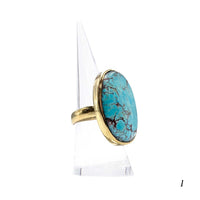 Bague Laiton Réglable en Turquoise