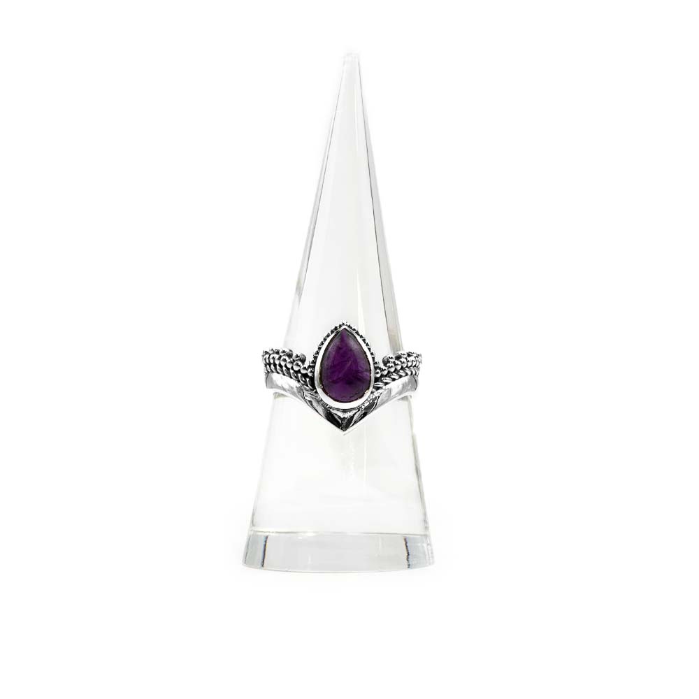 Bague Diadème Argent et Pierre Naturelle