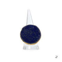 Bague Laiton Réglable en Lapis Lazuli