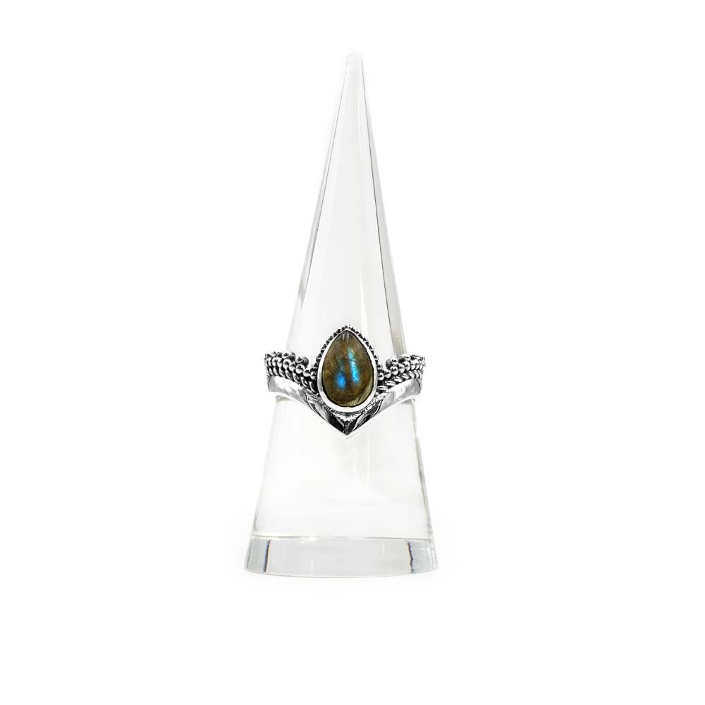 Bague Diadème Argent et Pierre Naturelle