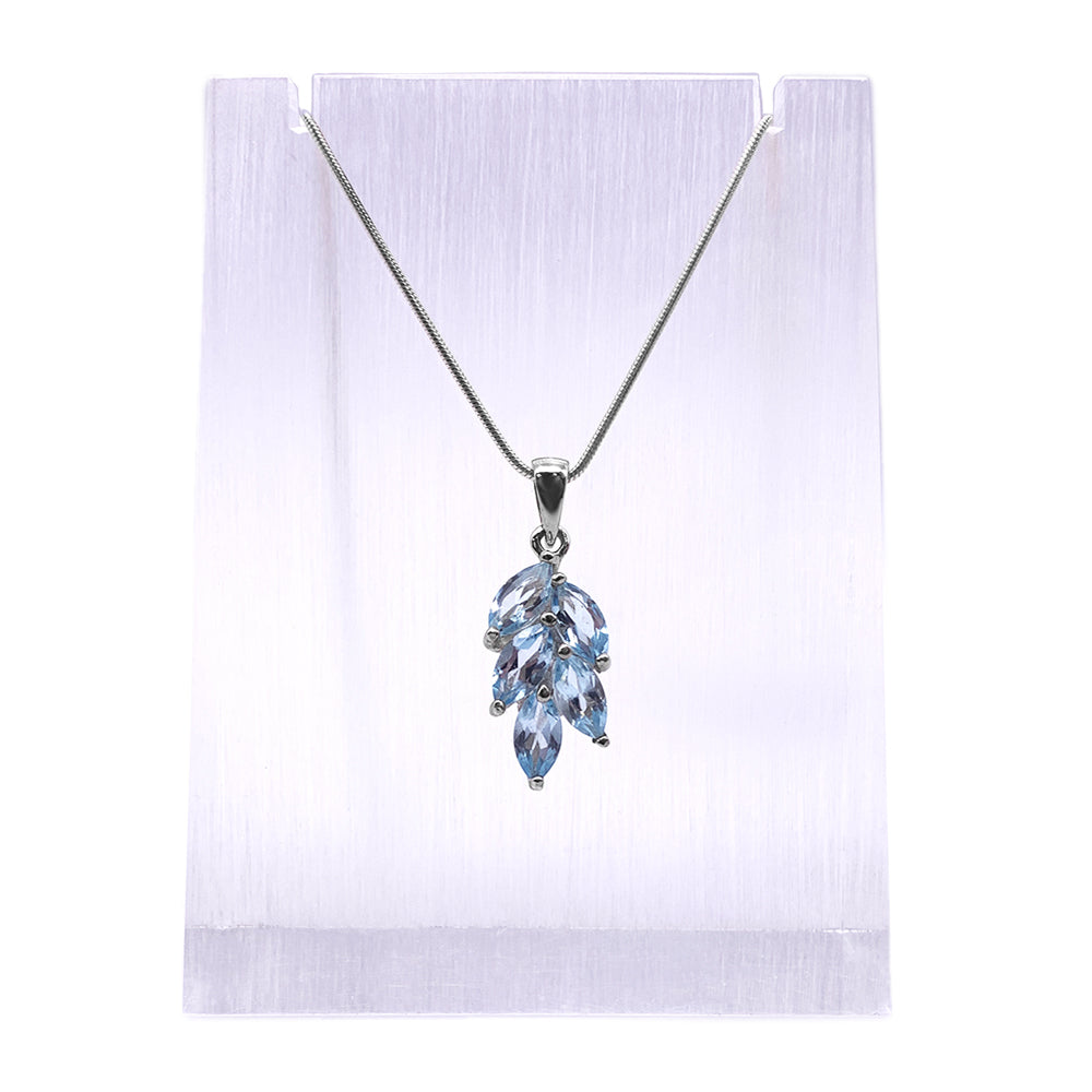 Pendentif en Argent Rhodié et Pierre Naturelle - Modèle Célestina