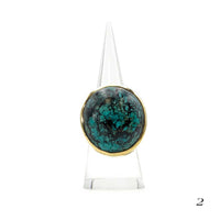 Bague Laiton Réglable en Turquoise