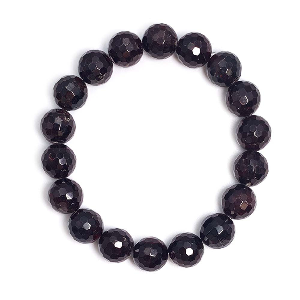 Bracelet Grenat Rouge Facetté