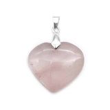 Pendentif Coeur en Quartz Rose