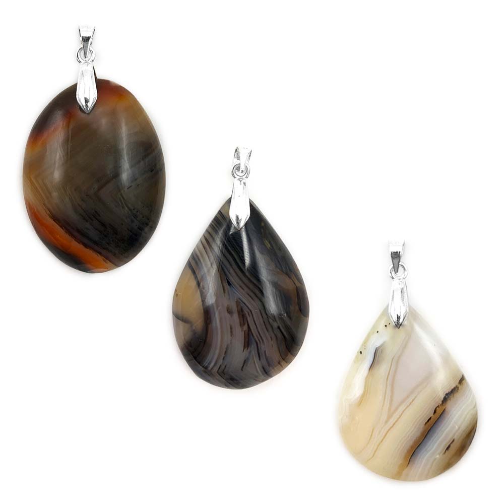 Pendentif Agate du Botswana