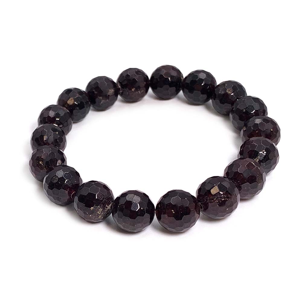 Bracelet Grenat Rouge Facetté