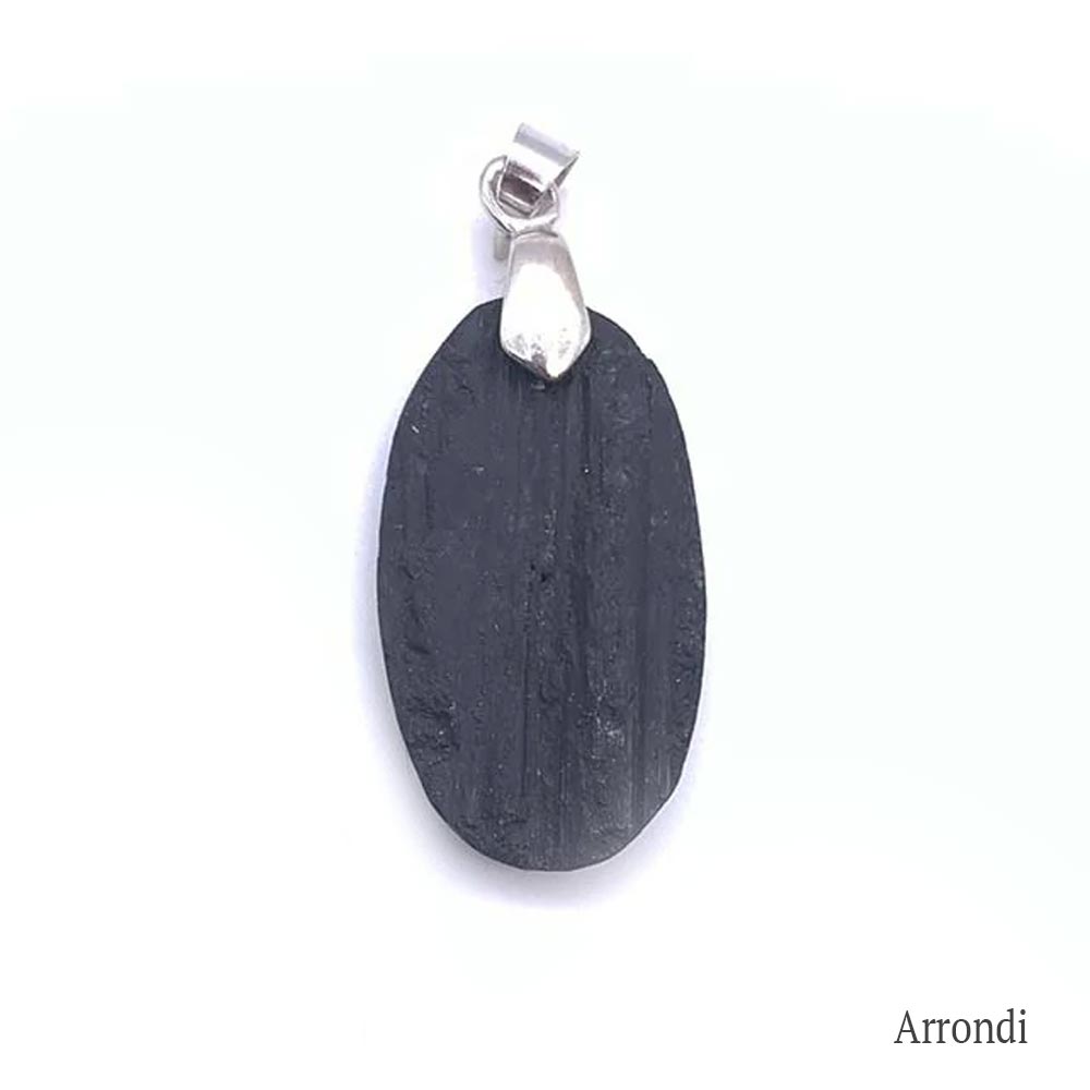 Pendentif Tourmaline Noire Brute Taillée