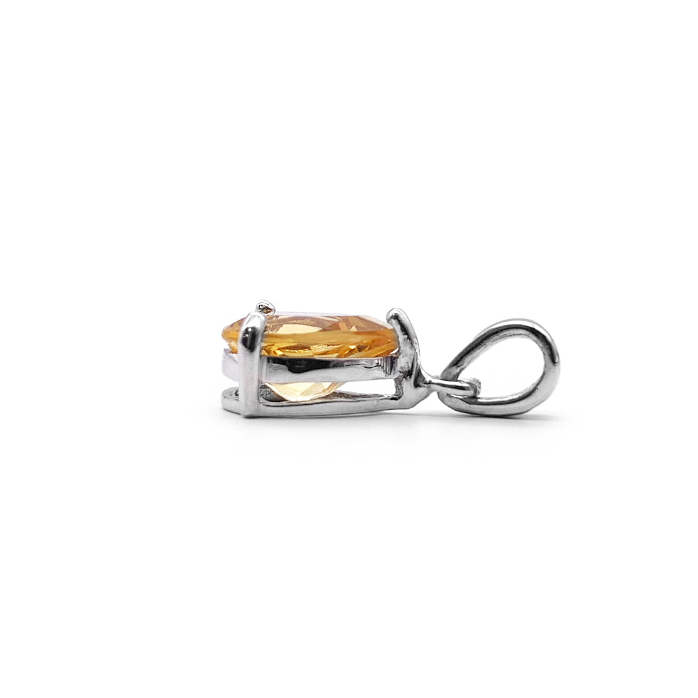Pendentif en Argent Rhodié et Pierre Naturelle - Modèle Lluvia