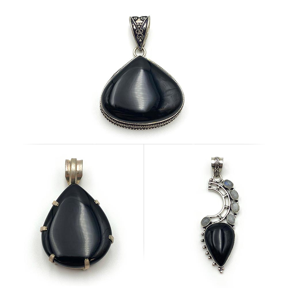 Pendentif Onyx Noir Profond – Élégance et Protection