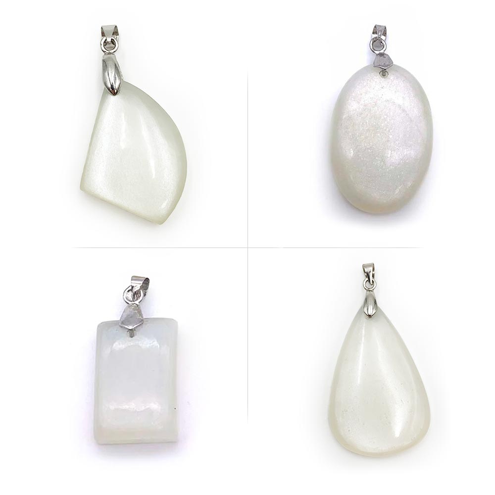 Pendentif Pierre de Lune Blanche