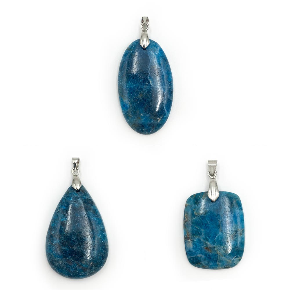 Pendentif Apatite Bleue