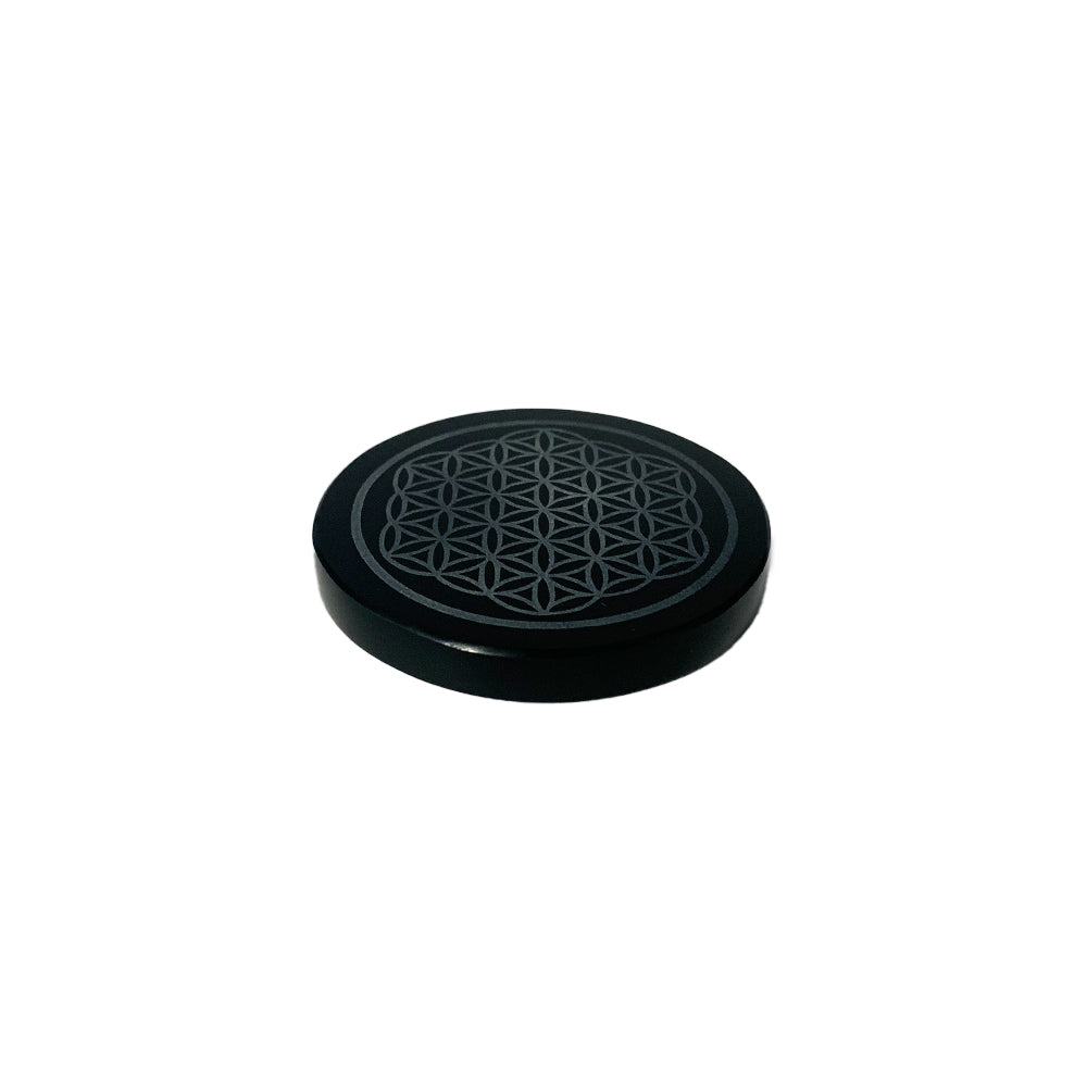 Support Fleur de vie en Obsidienne Noire - 7 cm / 15 cm / 20 cm