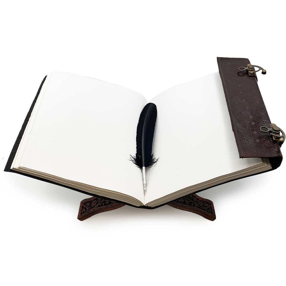 Grimoire en Cuir - Pentacle et Dragon