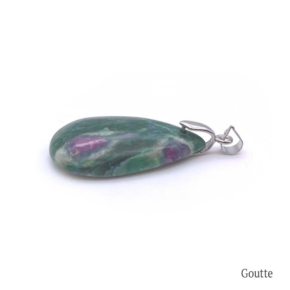 Pendentif Rubis sur Fuschite ou Cyanite