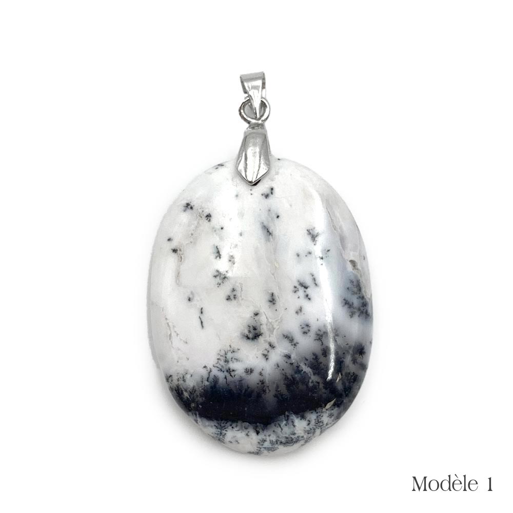 Pendentifs Merlinite / Opale Dendritique