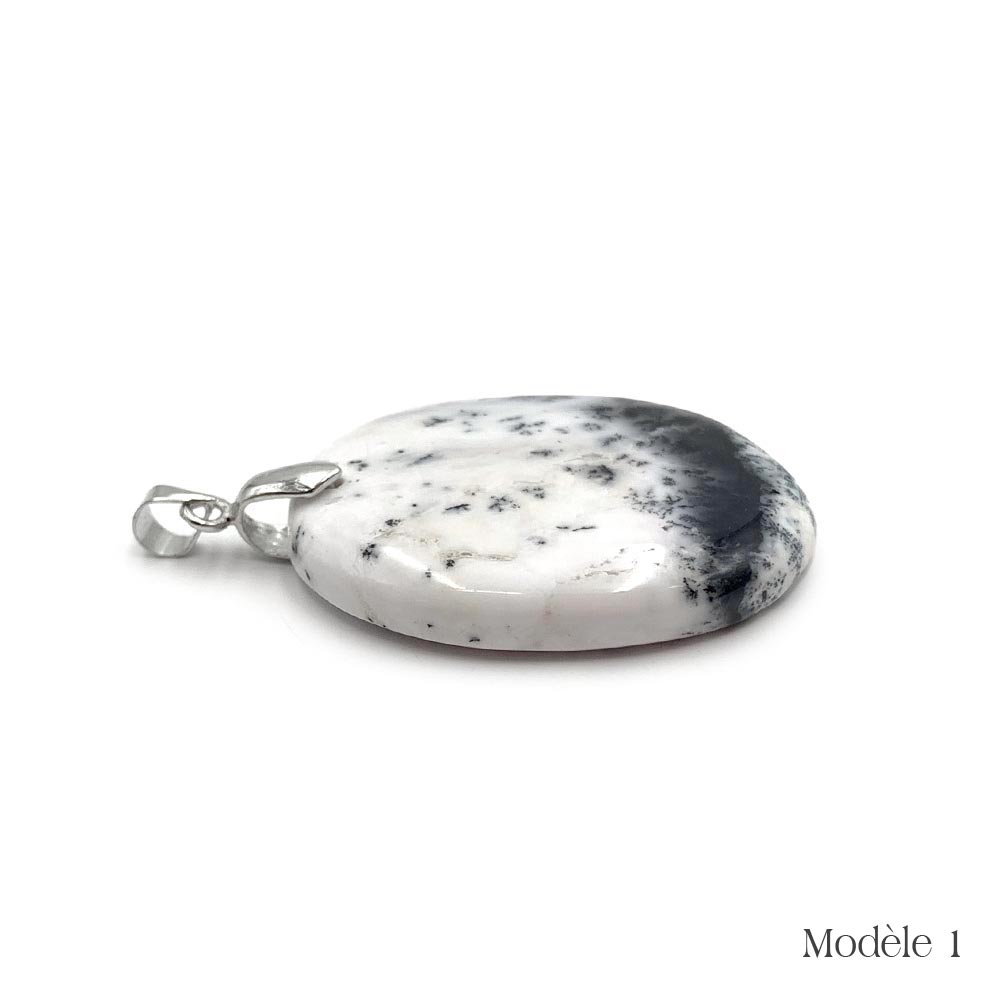 Pendentifs Merlinite / Opale Dendritique