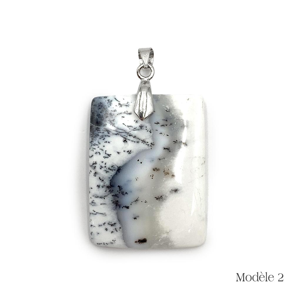Pendentifs Merlinite / Opale Dendritique