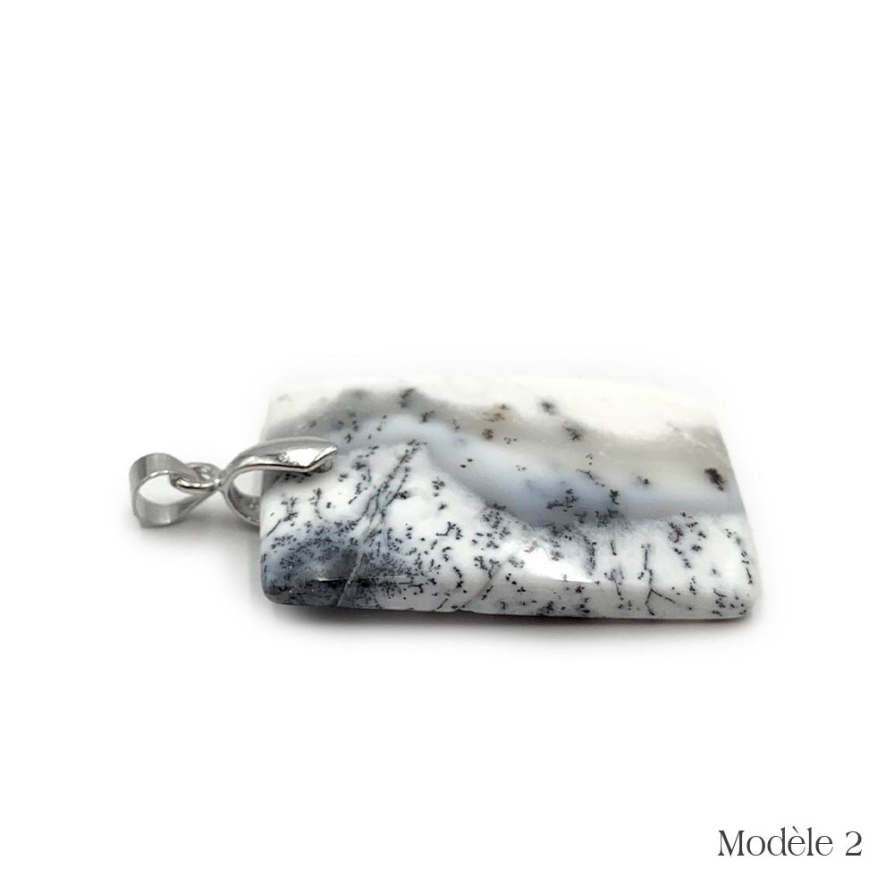 Pendentifs Merlinite / Opale Dendritique