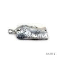 Pendentif Merlinite : Agate / Opale Dendritique