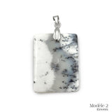 Pendentif Merlinite : Agate / Opale Dendritique