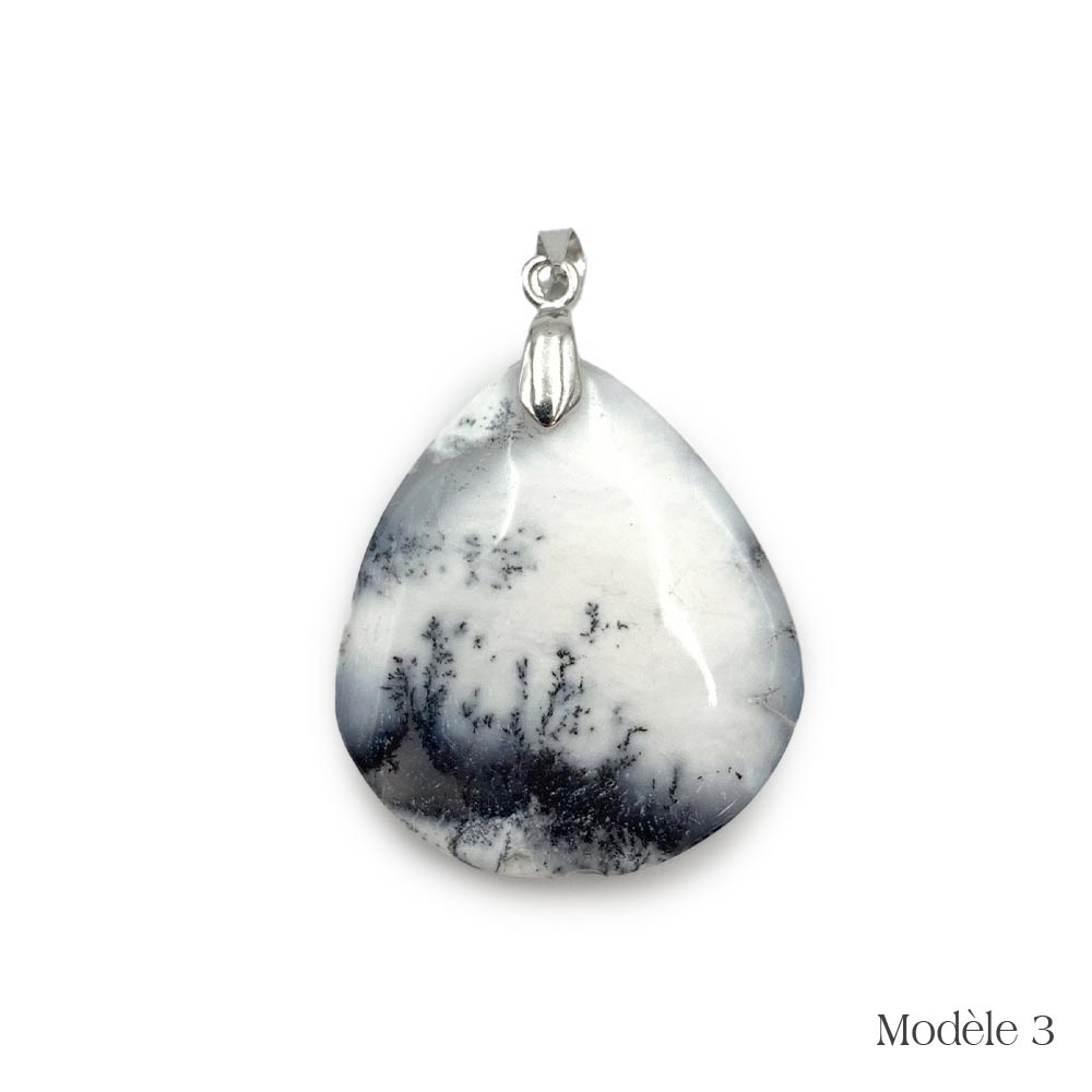 Pendentifs Merlinite / Opale Dendritique
