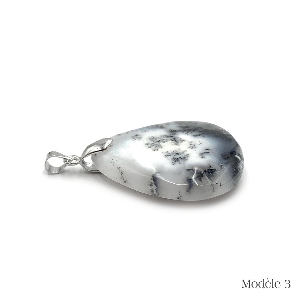 Pendentifs Merlinite / Opale Dendritique