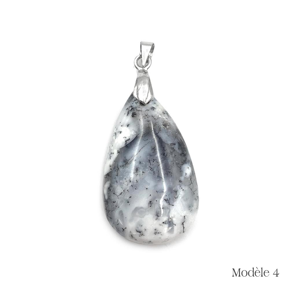 Pendentifs Merlinite / Opale Dendritique