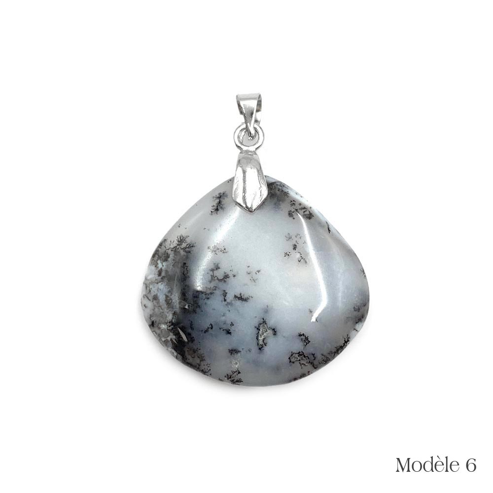 Pendentifs Merlinite / Opale Dendritique