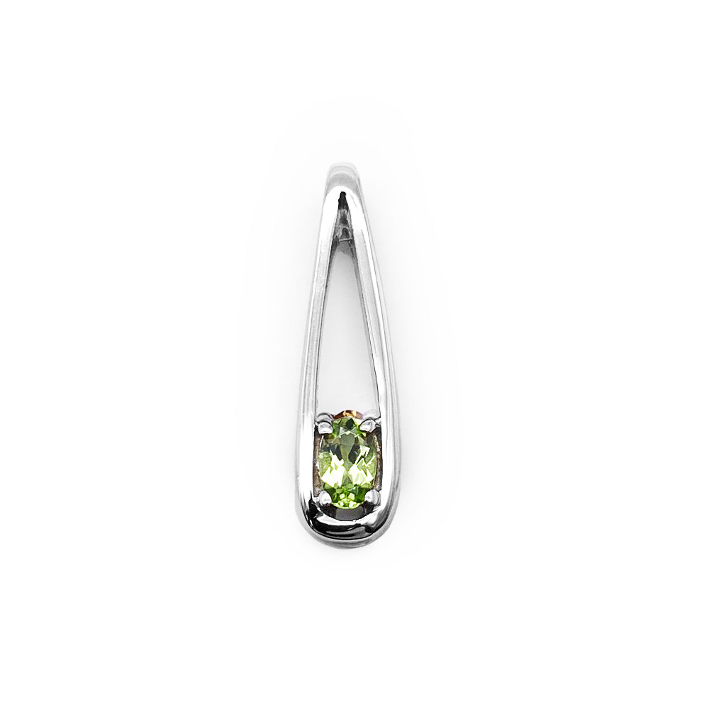 Pendentif en Argent Rhodié et Pierre Naturelle - Modèle Phinéa